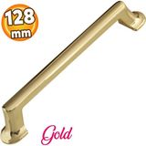 Badem10 Nal Gold Altın Metal Kulp 128 Mm-12.8 cm Mobilya Çekmece Mutfak Dolabı Dolap Kapak Kulpları Kulbu