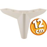Badem10 Napoli 12 cm Krem Baza Lüks Mobilya Kanepe Sehpa Puf Koltuk Ayağı