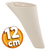 Badem10 Napoli Lüks 12 cm Krem Baza Mobilya Kanepe Sehpa TV Ünitesi Koltuk Ayağı