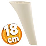 Badem10 Napoli Lüks 18 cm Krem Baza Mobilya Kanepe Sehpa TV Ünitesi Koltuk Ayağı