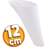 Badem10 Napoli Lüks Mobilya Kanepe Sehpa Tv Ünitesi Koltuk Ayağı 12 cm Beyaz Baza Ayakları
