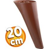 Badem10 Napoli Lüks Mobilya Kanepe Tv Ünitesi Koltuk Ayağı 20 Cm Ahşap Desenli Kahverengi Baza Ayakları