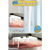 Badem10 Nehir Plastik Sehpa Ayağı 40 cm Beyaz Orta Ayak Zigon Sehpa Mobilya Masa Ayakları Beyaz 1 Adet