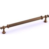 Badem10 Nesil Çizgili 256 mm Bronz Metal Dolap Kolu Mutfak Dolabı Mobilya Çekmece Kulpu Kulp Modeli