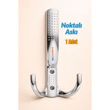 Badem10 Noktalı Askı Portmanto Vestiyer Duvar Askısı Krom Metal Kahve Banyo Mutfak Dolap Askılığı Çok Amaçlı