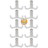 Badem10 Noktalı Askı Portmanto Vestiyer Duvar Dolap Elbise Mobilya Askılığı Metal Askısı Askılık (10 ADET)