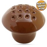 Badem10 Noktalı Mantar Düğme Kulp Çekmece Bebek Çocuk Genç Odası Dolap Kapak Kulpu Kulbu Kahverengi Metal Kulp