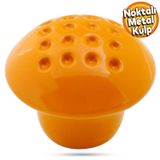 Badem10 Noktalı Mantar Düğme Kulp Çekmece Bebek Çocuk Genç Odası Dolap Kapak Kulpu Kulbu Turuncu Metal Kulp
