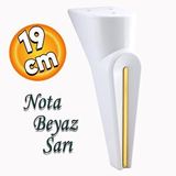 Badem10 Nota Mobilya Kanepe Sehpa Tv Ünitesi Koltuk Ayağı Baza Ayakları Beyaz Altın Gold Sarı 19 Cm