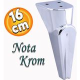 Badem10 Nota Mobilya Kanepe Sehpa Tv Ünitesi Koltuk Ayağı Baza Ayakları Krom Gümüş 16 Cm