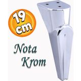 Badem10 Nota Mobilya Kanepe Sehpa Tv Ünitesi Koltuk Ayağı Baza Ayakları Krom Gümüş 19 Cm