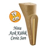 Badem10 Nota Mobilya Kanepe Tv Ünitesi Konsol Koltuk Ayağı Ayakları Ahşap Desenli Kahverengi Ceviz 19 Cm