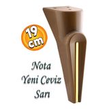 Badem10 Nota Mobilya Kanepe Tv Ünitesi Konsol Koltuk Ayağı Ayakları Ahşap Desenli Kahverengi Ceviz 19 Cm