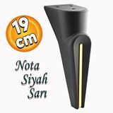 Badem10 Nota Mobilya Oturma Grubu Kanepe Sehpa Tv Ünitesi Koltuk Ayağı Baza Ayakları Siyah Altın Gold 19 Cm