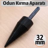 Badem10 Odun Kırma Parçalama Aparatı 32 mm Sds Plus Uyumlu Matkap Tipi Odun Yarma Parçalayıcı Uç - Siyah