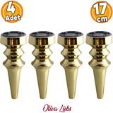 Badem10 Oliva Gold 17 cm Mobilya Kanepe Koltuk Tv Ünitesi Konsol Yükseltme Yükseltici Ayağı Ayakları 4 Adet - Altın