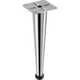 Badem10 Omaks (1 Adet) 20 cm Metal Krom Düz Mobilya Sehpa Kanepe Ayağı Montaj Vidaları Dahil Ayak - 20cm