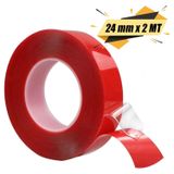 Badem10 Orient 24 mm 2 mt Silikonize Çift Taraflı Şeffaf Montaj Bandı