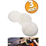 Badem10 Oto Araç Araba Pasta Cila Polisaj 115 Mm Yünü Pedi Süngeri Keçesi Parlatma 3 Adet