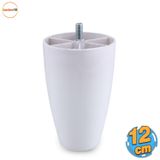 Badem10 Oval Plastik Ayak 12 cm Mobilya Yükseltici Sehpa Kanepe Tv Ünitesi Koltuk Ayağı Baza Ayakları Beyaz