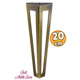 Badem10 Ovit Metal 20 Cm Antik Sarı Mobilya Koltuk Kanepe Konsol Puf Tv Ünitesi Yükseltici Ayağı Ayakları