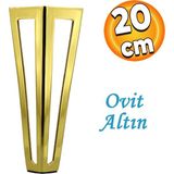 Badem10 Ovit Mobilya Koltuk Kanepe Konsol Tv Ünitesi Sehpa Masa Ayağı Metal Ayakları 20 cm Altın