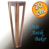 Badem10 Ovit Ünite Mobilya Koltuk Kanepe Konsol Sehpa Tv Masa Ayağı Metal Ayakları 20 cm Antik Bakır