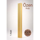 Badem10 Özen 224 mm 22.4 cm Çizgili Mat Sarı Metal Mobilya Kulpu Uzun Çekmece Dolap Kapak Mutfak Dolabı Kulb