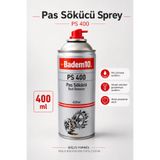 Badem10 Pas Sökücü Sprey 400 ML Çok Amaçlı Yağlayıcı Metal Koruyucu Vida Somun Kilit Zincir Bakım Ürünü