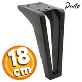 Badem10 Penta Lüks 18 cm Siyah Baza Mobilya Kanepe Sehpa TV Ünitesi Koltuk Ayağı