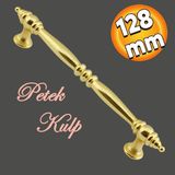 Badem10 Petek Ayder Mobilya Mutfak Dolabı Çekmece Dolap Kapak Kulpu Düz Metal Kulp Kulpu 128 mm Altın