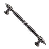 Badem10 Petek Lüx Mutfak Mobilya Çekmece Dolabı Dolap Kapak Kulpu Kulbu Düz Metal Kulp Kulpu Füme 128 mm