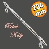 Badem10 Petek Mobilya Mutfak Dolabı Çekmece Dolap Kapak Kulpu Düz Ayder Metal Kulp Kulbu Kulpu 224 mm Krom