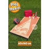Badem10 Piknik Cami Park Plaj Bahçe Balkon Teras Kamp Outdoor Karavan Mat 60x140 cm Plastik Hasır Halı Kilim