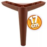 Badem10 Piko Lüks 17 cm Ahşap Desenli Kahve Baza Mobilya Kanepe Sehpa TV Ünitesi Koltuk Ayağı