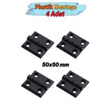 Badem10 Plastik 50x50 mm 2 ADET Set Yaprak Menteşe Dayanıklı Dolap Çekmece Kapak Kapağı Mobilya Menteşe