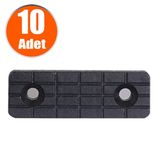 Badem10 Plastik Ayak Baza Pabucu 10x5 cm Siyah Denge Çubuğu Takozu