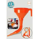 Badem10 Plastik Çelik Süzgeçli Katalitik Konvertör Hunisi Spiralli Borulu Süzgeçli Huni 1.2 Litre