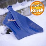 Badem10 Plastik Faryap Kar Küreme Küreği 29x30 cm Kürek Ahır Gübre Hayvan Pisliği Temizleme Mavi Renk
