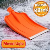 Badem10 Plastik Faryap Kar Küreme Küreği Ahır Gübre Hayvan Pisliği Temizleme Turuncu 33x38 cm Kürek