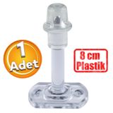 Badem10 Plastik Kapı Pencere Arkası Şeffaf Tampon 8 CM Vidalı Duvar Koruyucu Silikon Stoper 1 Adet
