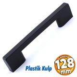 Badem10 Plastik Kulp Köprü Mobilya Mutfak Dolabı Çekmece Dolap Kulpları Kapak Kulpu Kulbu Siyah 128 mm