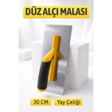 Badem10 Plastik Saplı Yay Çeliği Malzeme 30 cm Düz Alçı Malası Derz Sıva Yüzey Düzleştirme Fugas Malası