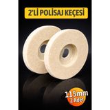 Badem10 Plastik Tabanlı (2 Adet) Sert Polisaj Matkap Keçesi Parlatma Araba Çizik Giderme Pasta Cila 115 mm
