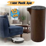 Badem10 Plastik Terra Kubik Kestane Kahvesi 15 cm Mobilya Kanepe Koltuk Yatak Baza Yükseltme Ayağı Ayakları - Kahverengi