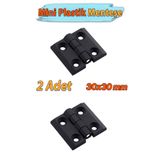 Badem10 Plastik Yaprak Menteşe 30x30 mm Dayanıklı 2 Adet Set Küçük Dolap Çekmece Kapak Kapağı Mobilya Menteşe