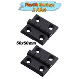 Badem10 Plastik Yaprak Menteşesi 50x50 mm Kalınlık Dayanıklı 2 ADET Set Dolap Çekmece Kapak Kapağı Mobilya