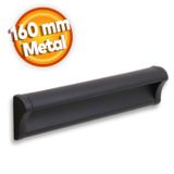 Badem10 Plus Dolap Kapak Çekmece 160 mm Mat Siyah Metal Kulp