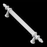 Badem10 Polavit 128 mm Kulp Sert Plastik Beyaz Çekmece Mobilya Mutfak Dolap Kulbu Kulpu Kulpları 10 ADET