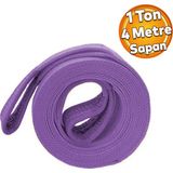 Badem10 Polyester Spanzet Sapan Lila Renk 1 Ton 4 Metre Sağlam Yük Kaldırma Taşıma İndirme Halat